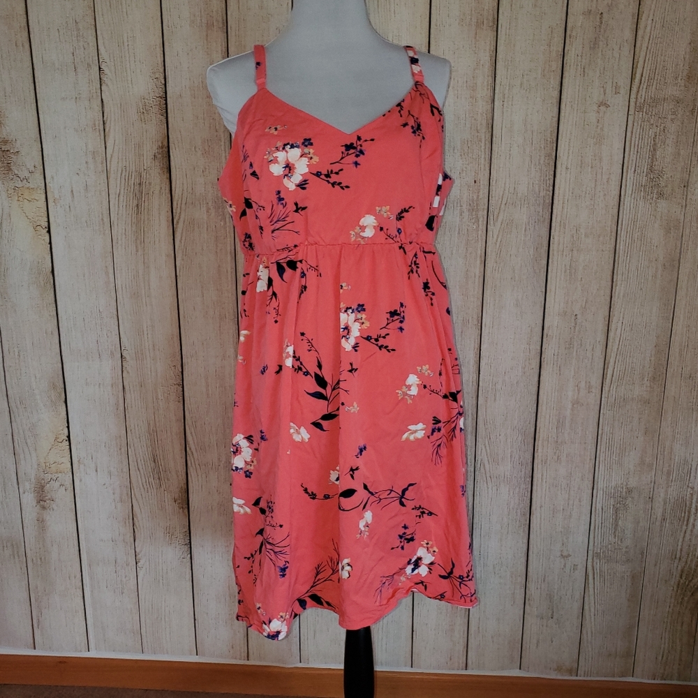Pink floral dress